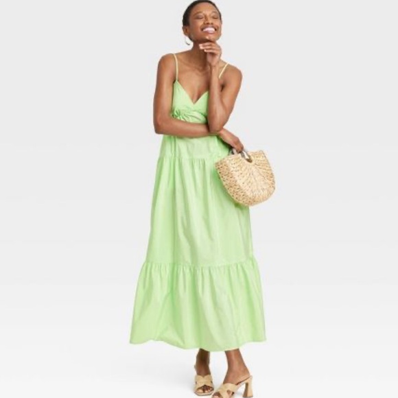 WOMEN'S SIZE M SUNDRESS SMOCKED TIERED MAXI DRESS-A NEW DAY - Picture 2 of 8